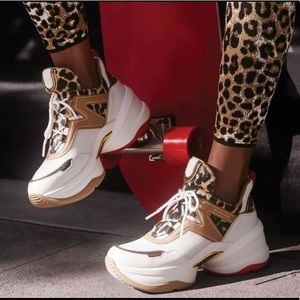 Michael Kors leather olympia sneakers